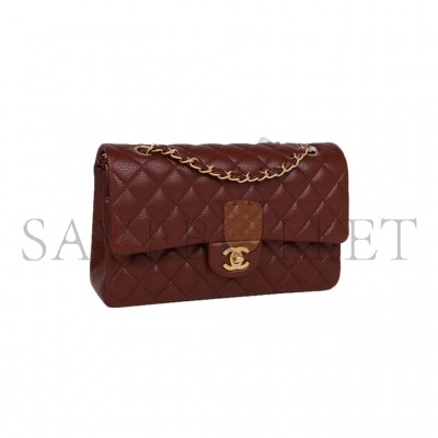 CHANEL MASTER MEDIUM CLASSIC DOUBLE FLAP GOLD HARDWARE A58600 (25.5*14*6.5cm)